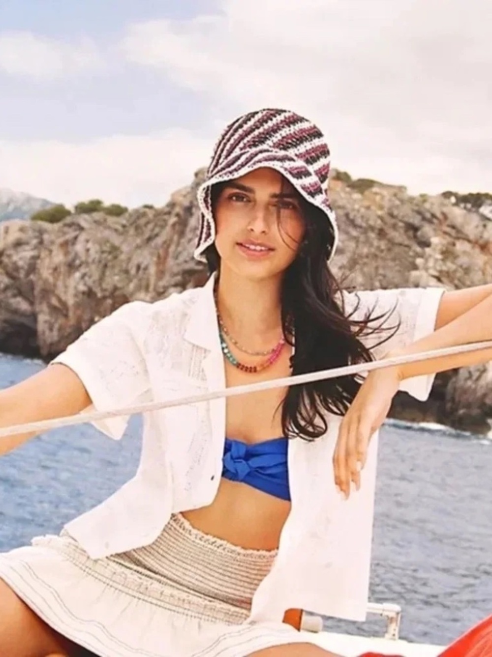NWT Anthropologie Crochet Bucket Hat